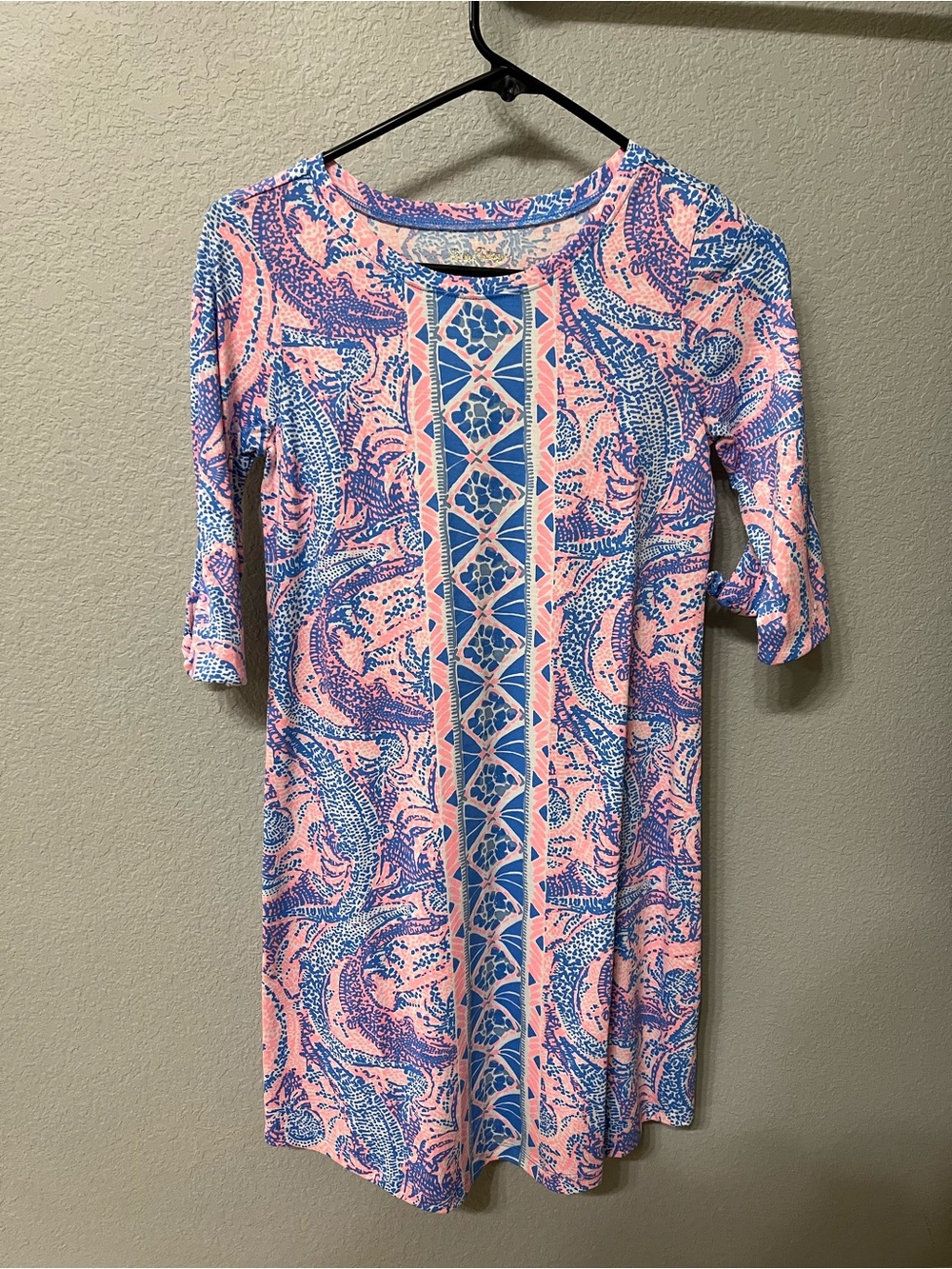 Lilly Pulitzer Pink & Blue Paisley Shift Dress